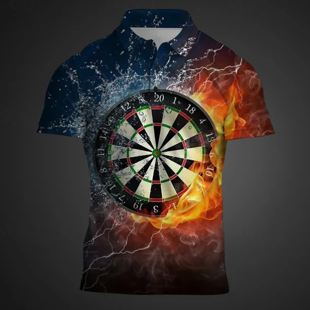 Men's Graphic Polo Shirts Golf Shirt Short Sleeve Polo Shirts Collared Shirts Casual Vacation Wear Rave Wear Party Outfits Buttons 3D Print Summer Yellow Red Navy Blue