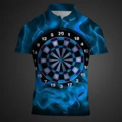 Men's Graphic Polo Shirts Golf Shirt Short Sleeve Polo Shirts Collared Shirts Casual Vacation Wear Rave Wear Party Outfits Buttons 3D Print Summer Yellow Red Navy Blue