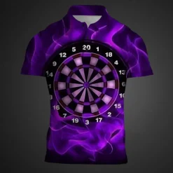 Men's Graphic Polo Shirts Golf Shirt Short Sleeve Polo Shirts Collared Shirts Casual Vacation Wear Rave Wear Party Outfits Buttons 3D Print Summer Yellow Red Navy Blue