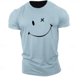 Men's Graphic Prints abstract T Shirt Graphic Tee 100% Cotton Short Sleeve Graphic Shirt Heather Gray Black White Comfortable Tee Outdoor Street Fashion Designer Clothing