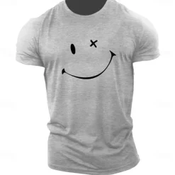 Men's Graphic Prints abstract T Shirt Graphic Tee 100% Cotton Short Sleeve Graphic Shirt Heather Gray Black White Comfortable Tee Outdoor Street Fashion Designer Clothing