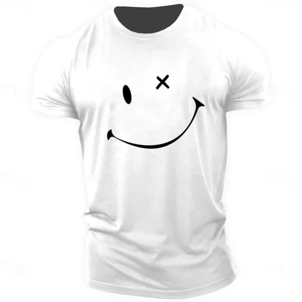 Men's Graphic Prints abstract T Shirt Graphic Tee 100% Cotton Short Sleeve Graphic Shirt Heather Gray Black White Comfortable Tee Outdoor Street Fashion Designer Clothing