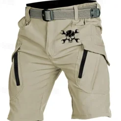 Men's Graphic Prints Halloween Costumes Cargo Shorts Work Shorts Mid Waist Streetwear Novelty Casual Daily Going out Side Pockets Elastic Waist Drawstring Designer Clothing Apparel