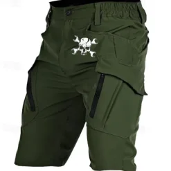 Men's Graphic Prints Halloween Costumes Cargo Shorts Work Shorts Mid Waist Streetwear Novelty Casual Daily Going out Side Pockets Elastic Waist Drawstring Designer Clothing Apparel