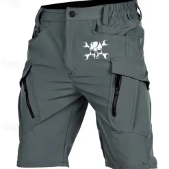 Men's Graphic Prints Halloween Costumes Cargo Shorts Work Shorts Mid Waist Streetwear Novelty Casual Daily Going out Side Pockets Elastic Waist Drawstring Designer Clothing Apparel