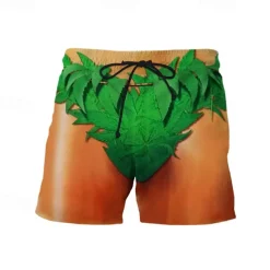 Men's Graphic Shorts Summer Shorts Beach Shorts Mid Waist Streetwear Hawaiian Designer Casual Daily Holiday Elastic Waist 3D Print Drawstring Designer Clothing Apparel