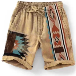 Men's Graphic Shorts Summer Shorts Beach Shorts Mid Waist Streetwear Hawaiian Designer Casual Daily Holiday Elastic Waist 3D Print Drawstring Designer Clothing Apparel