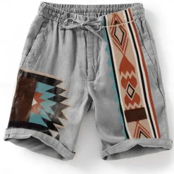 Men's Graphic Shorts Summer Shorts Beach Shorts Mid Waist Streetwear Hawaiian Designer Casual Daily Holiday Elastic Waist 3D Print Drawstring Designer Clothing Apparel
