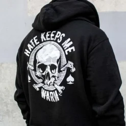 Men's Graphic Skull Print Hoodie Hoodies Sweatshirt Streetwear Cool Long Sleeve Hooded Going out Streetwear Black Front Pocket Winter Fall & Winter Designer