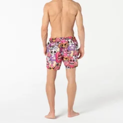 Men's Graphic Skull Swimming Trunks Board Shorts Swim Shorts Mid Waist Hawaiian Designer Boho Casual Daily Holiday Drawstring with Mesh lining Elastic Waist Designer Clothing Apparel