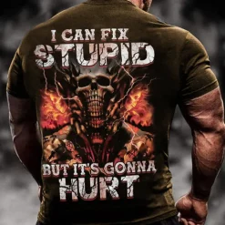 Men's Graphic Skull T shirt Halloween Shirt Tee Short Sleeve T shirt 3D Print Crew Neck Shirt Vintage Fashion Designer Outdoor Casual Daily Black Navy Blue Blue Spring & Summer Clothing Apparel S M L