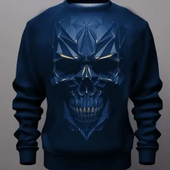 Men's Graphic Skulls Sweatshirts Golf Pullover Sweatshirt Long Sleeve Sweatshirt Crew Neck Fashion Daily Casual 3D Print Vacation Holiday Going out Print Spring & Fall