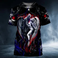 Men's Graphic Skulls T Shirt Tee Short Sleeve T shirt 3D Print Crew Neck Shirt Vintage Fashion Designer Outdoor Casual Daily 1 2 3 Spring & Summer Clothing Apparel S M L XL 2XL 3XL 4XL