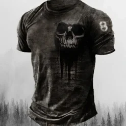 Men's Graphic Skulls T Shirt Tee Short Sleeve T shirt 3D Print Crew Neck Shirt Vintage Fashion Designer Outdoor Casual Daily 1 2 3 Spring & Summer Clothing Apparel S M L XL 2XL 3XL 4XL