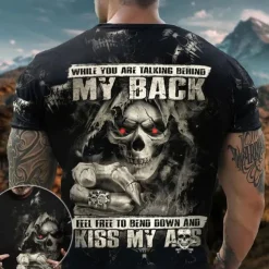 Men's Graphic Skulls T shirt Tee Retro Shirts Short Sleeve T shirt 3D Print Crew Neck Shirt Vintage Fashion Designer Outdoor Casual Daily Black Blue Spring & Summer Clothing Apparel S M L XL 2XL 3XL