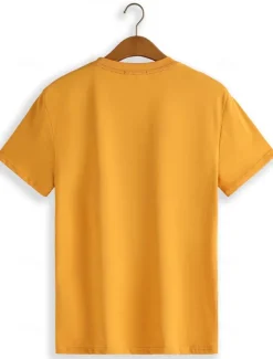 Men's Graphic T Shirt Tee Top Short Sleeve T shirt Crew Neck Shirt Fashion Outdoor Casual Street Casual Daily Orange Spring & Summer Clothing Apparel S M L XL XXL