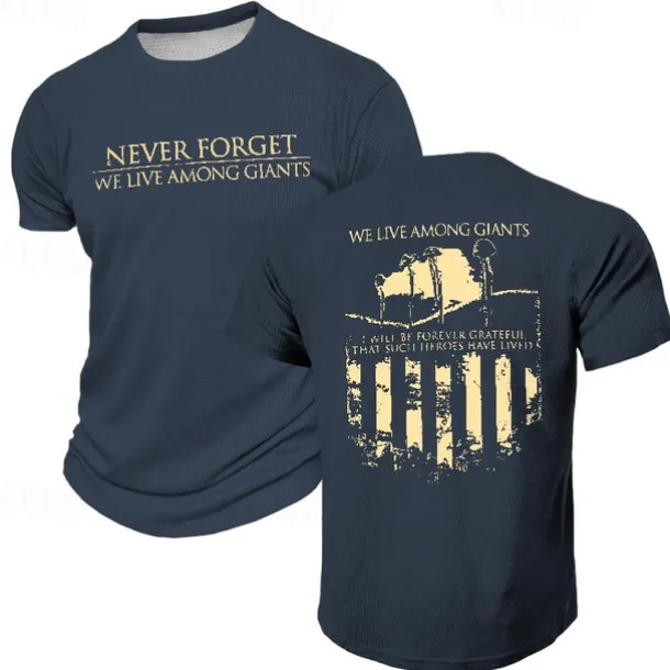 Men's Graphic T shirt Waffle T Shirt Tee Top Short Sleeve T shirt 3D Print Crew Neck Shirt Fashion Casual Street Style Sports Outdoor Daily Holiday Black Navy Blue Army Green Summer Clothing Apparel