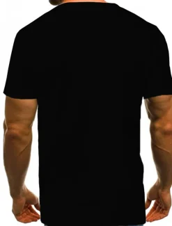 Men's Graphic Tee Tuxedo Shirts Short Sleeve T shirt 3D Print Round Neck Shirt Exaggerated Basic Daily Black White Yellow Clothing Apparel Normal S M L XL XXL 3XL 4XL