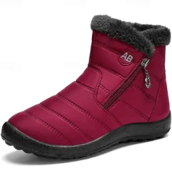 Men's Gray Winter Boots with Zipper Closure, Warm Fleece Lining, and Waterproof Design – Ideal for Outdoor Activities in Cold Weather