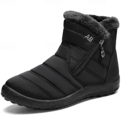 Men's Gray Winter Boots with Zipper Closure, Warm Fleece Lining, and Waterproof Design – Ideal for Outdoor Activities in Cold Weather