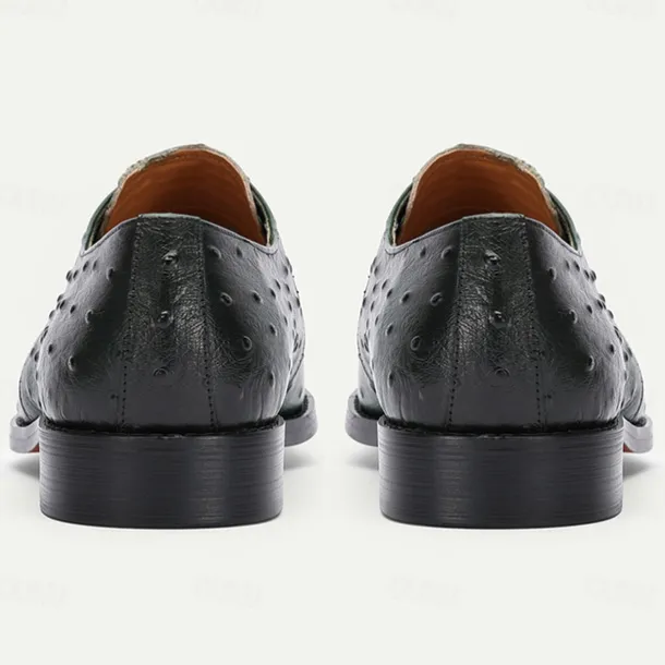 Men's Green Genuine Leather Oxford Shoes – Luxury Crocodile Pattern Lace-Up Dress Shoes for Kentucky Derby & Weddings