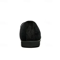 Men's Green Velvet Loafers with Gold Embroidery – Luxurious Slip-On Shoes for Formal Events and Weddings