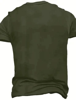 Men's Grimace T Shirt Tee Top 100% Cotton Short Sleeve Graphic Shirt Army Green Comfortable Tee Vacation Street Fashion Designer Clothing