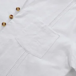 Men's Guayabera Shirt 2 Piece Shirt Set Matching Sets Casual Shirt Plain Vacation Going out Black White Light Blue Long Sleeve Standing Collar Spring & Summer Clothing Apparel Front Pocket