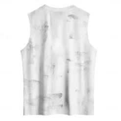 Men's Guitar Vest Top Sleeveless T shirt 3D Print Crew Neck Shirt Sports Fashion Daily Gym White Summer Spring Clothing Apparel S M L XL XXL XXXL