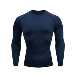 Men's Gym Shirt Sports T-Shirt Crew Neck Long Sleeve Sports & Outdoor Fitness Gym Soft Plain Black White Activewear Fashion Sport
