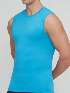 Men's GYM Tank Compression Tank Fitness Tank Men Tops Tank Crew Neck Sleeveless Sports & Outdoor Vacation Going out Casual Daily Gym Quick dry Breathable High Elasticity Soft Plain Black Yellow