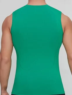 Men's GYM Tank Compression Tank Fitness Tank Men Tops Tank Crew Neck Sleeveless Sports & Outdoor Vacation Going out Casual Daily Gym Quick dry Breathable High Elasticity Soft Plain Black Yellow