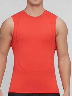 Men's GYM Tank Compression Tank Fitness Tank Men Tops Tank Crew Neck Sleeveless Sports & Outdoor Vacation Going out Casual Daily Gym Quick dry Breathable High Elasticity Soft Plain Black Yellow