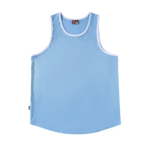 Men's Gym Tank Top Basketball Jersey Mesh Classic Sleeveless Singlet Athletic Athleisure Breathable Quick Dry Moisture Wicking Soft Fitness Gym Workout Basketball Sportswear Activewear Solid Colored