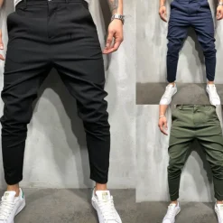 Men's Harem Trousers Jogger Pants Baggy Plain Breathable Lightweight Full Length Casual Daily Cotton Hip-Hop Smart Casual ArmyGreen Black Micro-elastic