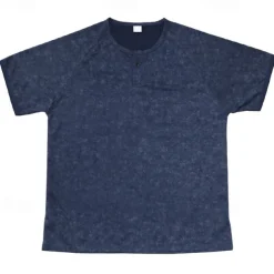 Men's Henley Shirt Tee Short Sleeve Solid Color Plain Distressed Buttons Washed Henley Outdoor Casual Daily Summer Spring & Fall Black Gray Navy Blue Henley T-Shirt