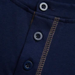 Men's Henley Shirt Tee Top Short Sleeves Plain Fashion Designer Basic Pocket Henley Vacation Street Going out Summer Apricot Black White Henley T-Shirt