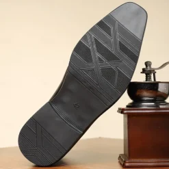 Men's Herringbone Fabric and Faux Leather Button-Up Ankle Boots – Vintage-Inspired Formal Dress Shoes for Business and Casual Occasions