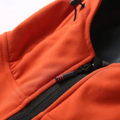 Men's Hiking Fleece Jacket Winter Outdoor Thermal Warm Fleece Lining Waterproof Windproof Fleece Jackets Full Zip Climbing Camping / Hiking / Caving Traveling Black Army Green Navy Blue Orange