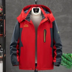 Men's Hiking Fleece Jacket Winter Outdoor Waterproof Warm Soft Comfortable Fleece Jackets Full Zip Camping / Hiking / Caving Traveling Winter Sports Black Army Green Red Blue