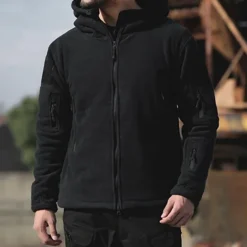 Men's Hiking Fleece Jacket Fleece Winter Outdoor Warm Soft Comfortable Fleece Jackets Full Zip Camping / Hiking / Caving Traveling Winter Sports Black Army Green Khaki Grey
