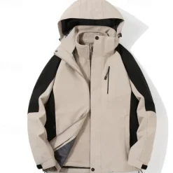 Men's Hiking Fleece Jacket Winter Outdoor Waterproof Warm Soft Comfortable Fleece Jackets Full Zip Camping / Hiking / Caving Traveling Winter Sports Black Ivory Pink Blue Light Purple