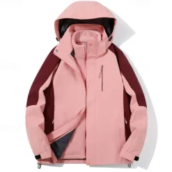 Men's Hiking Fleece Jacket Winter Outdoor Waterproof Warm Soft Comfortable Fleece Jackets Full Zip Camping / Hiking / Caving Traveling Winter Sports Black Ivory Pink Blue Light Purple