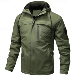 Men's Hiking Fleece Jacket Winter Outdoor Thermal Warm Fleece Lining Fleece Jackets Full Zip Climbing Camping / Hiking / Caving Traveling Black White Army Green Red Khaki