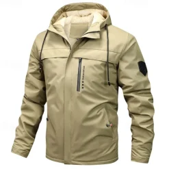 Men's Hiking Fleece Jacket Winter Outdoor Thermal Warm Fleece Lining Fleece Jackets Full Zip Climbing Camping / Hiking / Caving Traveling Black White Army Green Red Khaki