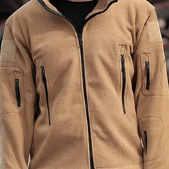 Men's Hiking Fleece Jacket Cotton Winter Outdoor Warm Soft Comfortable Warm Tactical Jacket Sport Fleece Hooded Jacket Winter Adventure Jacket Full Zip Climbing Camping / Hiking / Caving Traveling