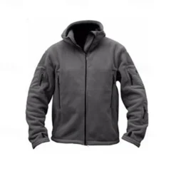 Men's Hiking Fleece Jacket Cotton Winter Outdoor Warm Soft Comfortable Warm Tactical Jacket Sport Fleece Hooded Jacket Winter Adventure Jacket Full Zip Climbing Camping / Hiking / Caving Traveling