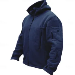 Men's Hiking Fleece Jacket Cotton Winter Outdoor Warm Soft Comfortable Warm Tactical Jacket Sport Fleece Hooded Jacket Winter Adventure Jacket Full Zip Climbing Camping / Hiking / Caving Traveling