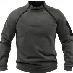 Men's Hiking Fleece Jacket Fleece Winter Outdoor Warm Soft Comfortable Fleece Jackets Full Zip Camping / Hiking / Caving Traveling Winter Sports Dark Grey Forest Green Navy Dark Khaki Light Khaki