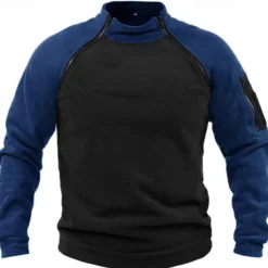 Men's Hiking Fleece Jacket Fleece Winter Outdoor Warm Soft Comfortable Fleece Jackets Full Zip Camping / Hiking / Caving Traveling Winter Sports Dark Grey Forest Green Navy Dark Khaki Light Khaki